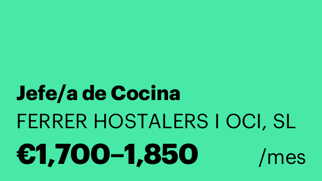 Jefe/a de Cocina