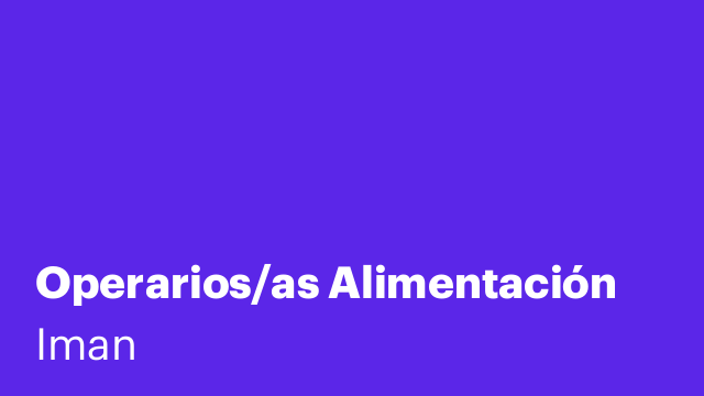 Operarios/as Alimentación