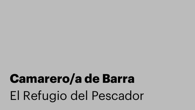 Camarero/a de Barra