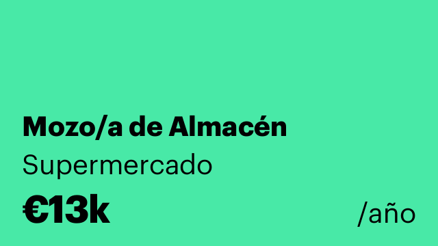 Mozo/a de Almacén