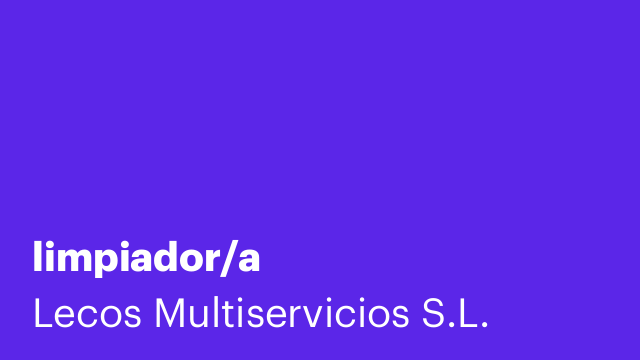 limpiador/a