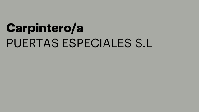 Carpintero/a