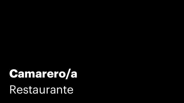 Camarero/a