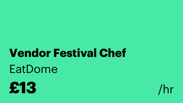 Vendor Festival Chef