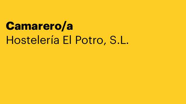 Camarero/a