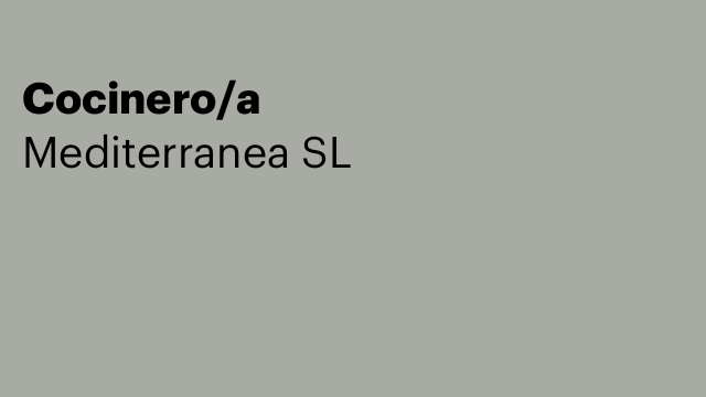 Cocinero/a