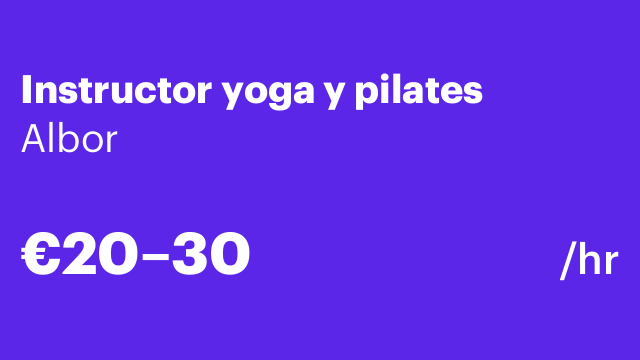 Instructor yoga y pilates