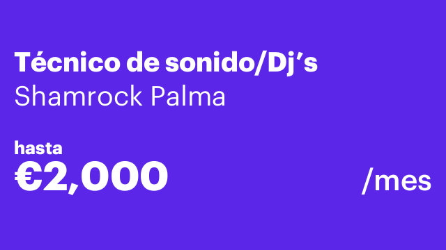 Técnico de sonido/Dj’s
