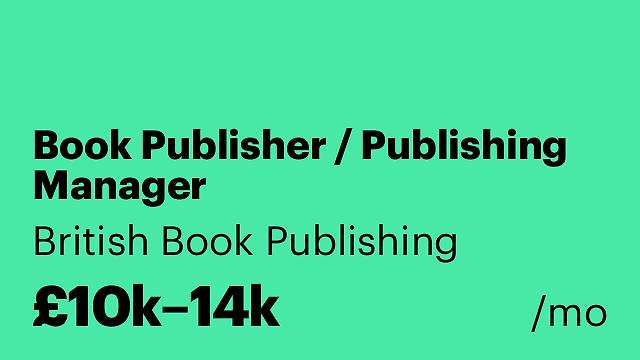Book Publisher / Publishing Manager