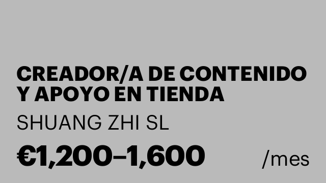 CREADOR/A DE CONTENIDO Y APOYO EN TIENDA