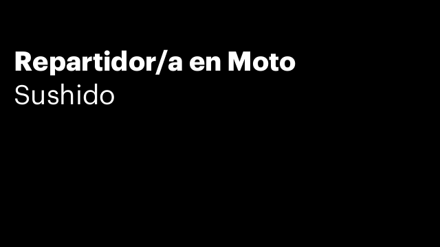 Repartidor/a en Moto