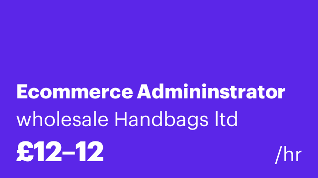 Ecommerce Admininstrator