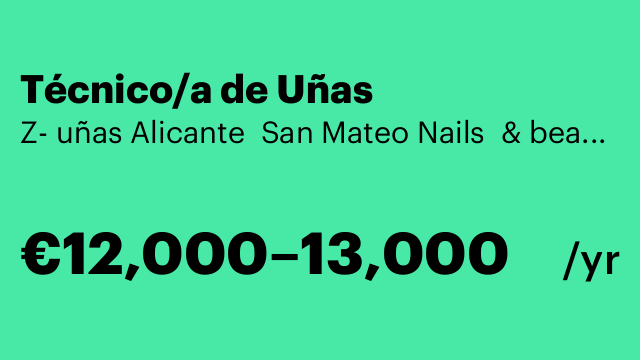 Técnico/a de Uñas