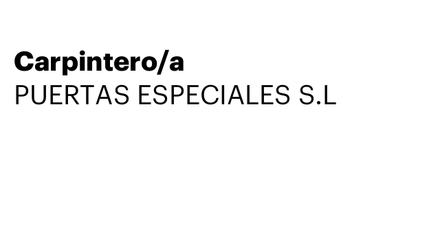 Carpintero/a