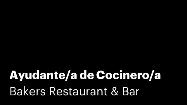 Ayudante/a de Cocinero/a