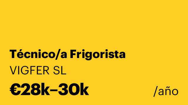 Técnico/a Frigorista