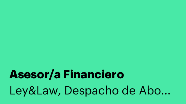 Asesor/a Financiero