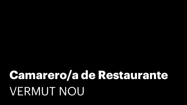 Camarero/a de Restaurante