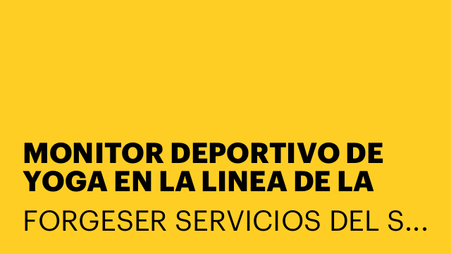 MONITOR DEPORTIVO DE YOGA EN LA LINEA DE LA CONCEPCIÓN