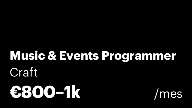 Music & Events Programmer