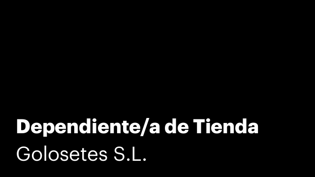 Dependiente/a de Tienda