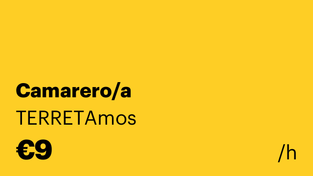 Camarero/a