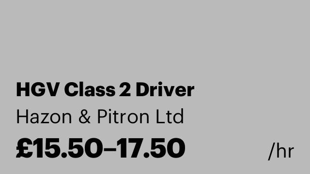 HGV Class 2 Driver