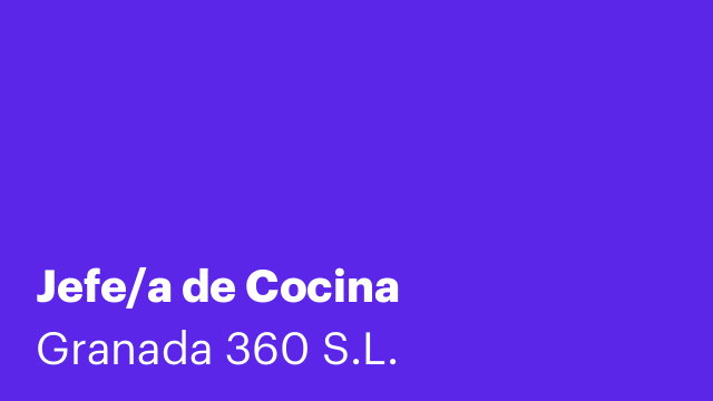 Jefe/a de Cocina