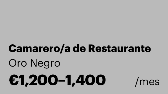 Camarero/a de Restaurante