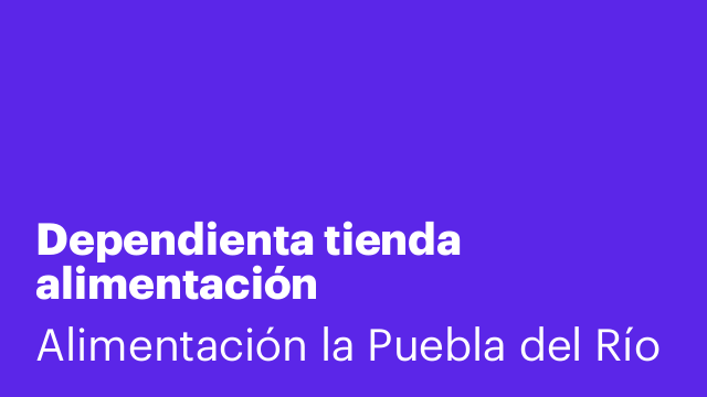 Dependienta tienda alimentación