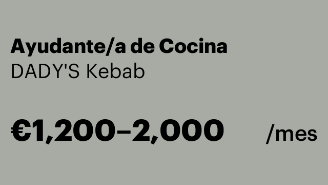 Ayudante/a de Cocina