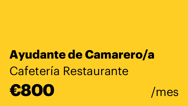 Ayudante de Camarero/a