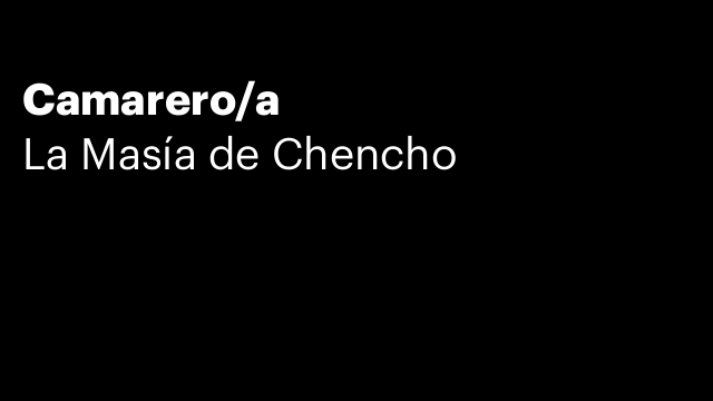 Camarero/a