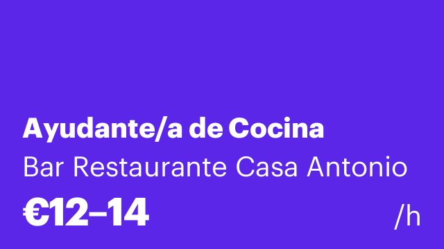 Ayudante/a de Cocina