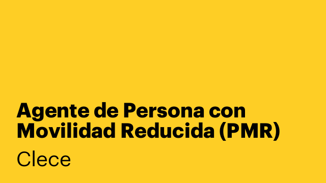 Agente de Persona con Movilidad Reducida (PMR) Madrid