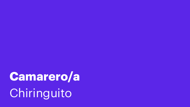 Camarero/a