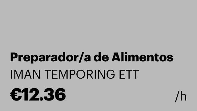 Preparador/a de Alimentos