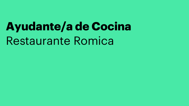 Ayudante/a de Cocina