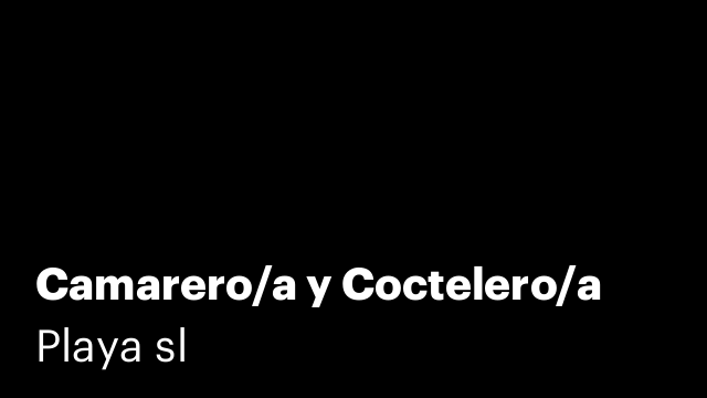Camarero/a y Coctelero/a