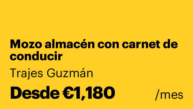 Mozo almacén con carnet de conducir