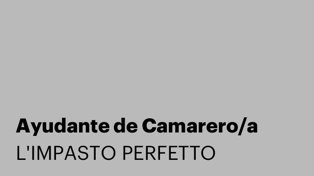 Ayudante de Camarero/a