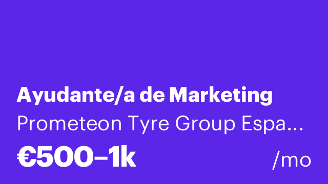 Ayudante/a de Marketing