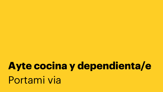 Ayte cocina y dependienta/e