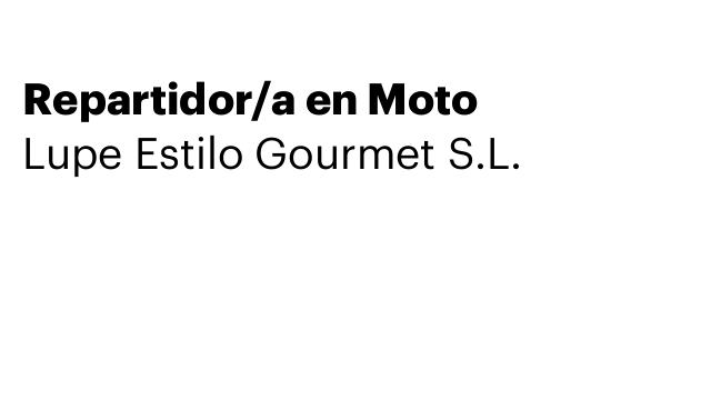 Repartidor/a en Moto