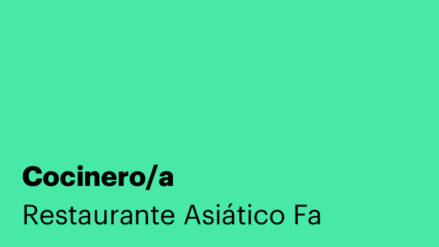 Cocinero/a