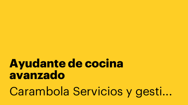 Ayudante de cocina avanzado
