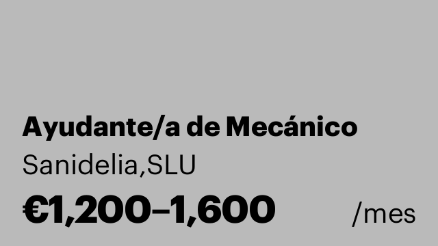 Ayudante/a de Mecánico