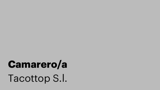 Camarero/a
