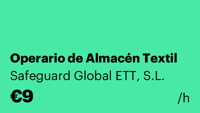 Operario de Almacén Textil