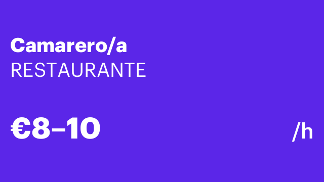 Camarero/a